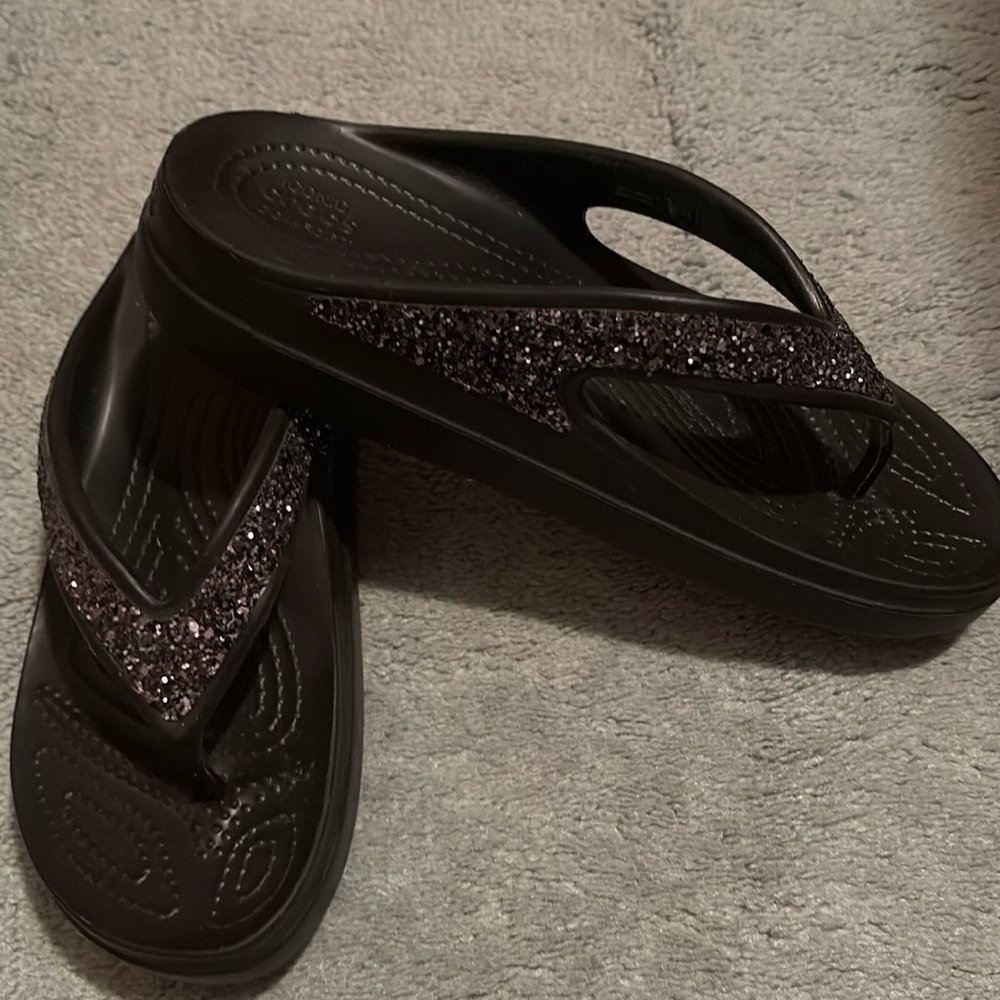 CROCS Sloan Glitter Wedge Flip